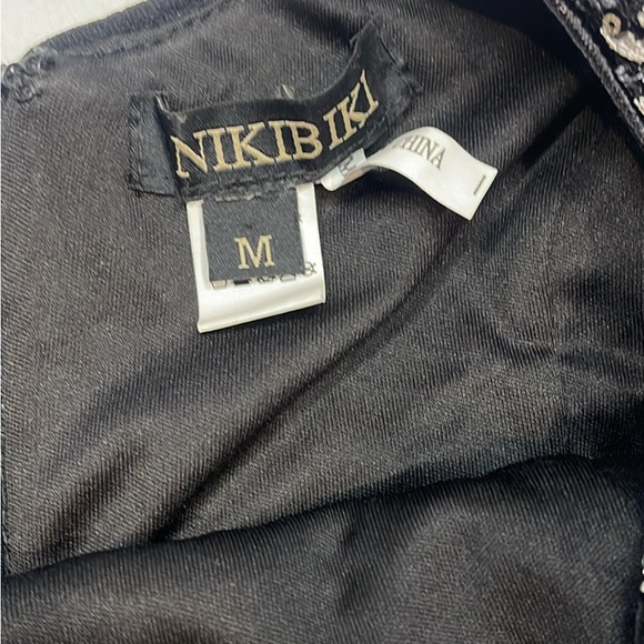 15 vintage retro 70s 80s 60s mini dress sequin black gold silver size 6-8 - Picture 4 of 4